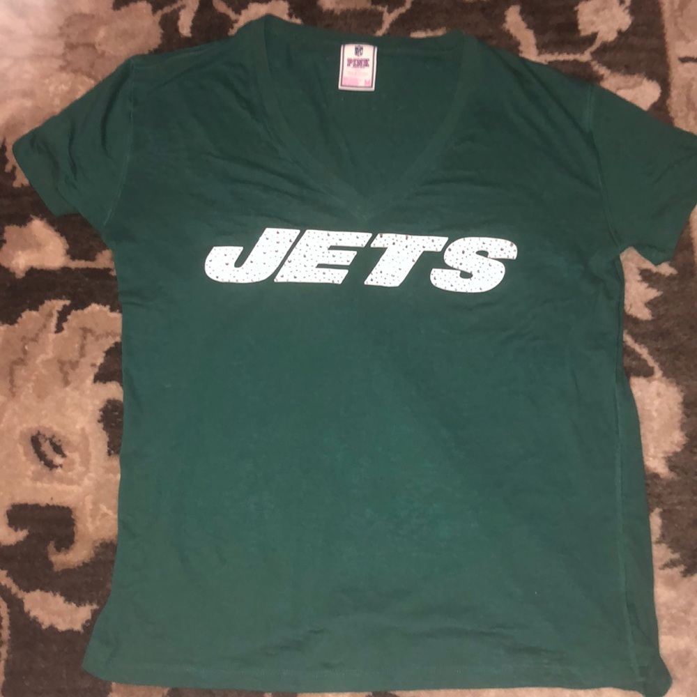 Victoria Secret Pink Jets Green T-shirt